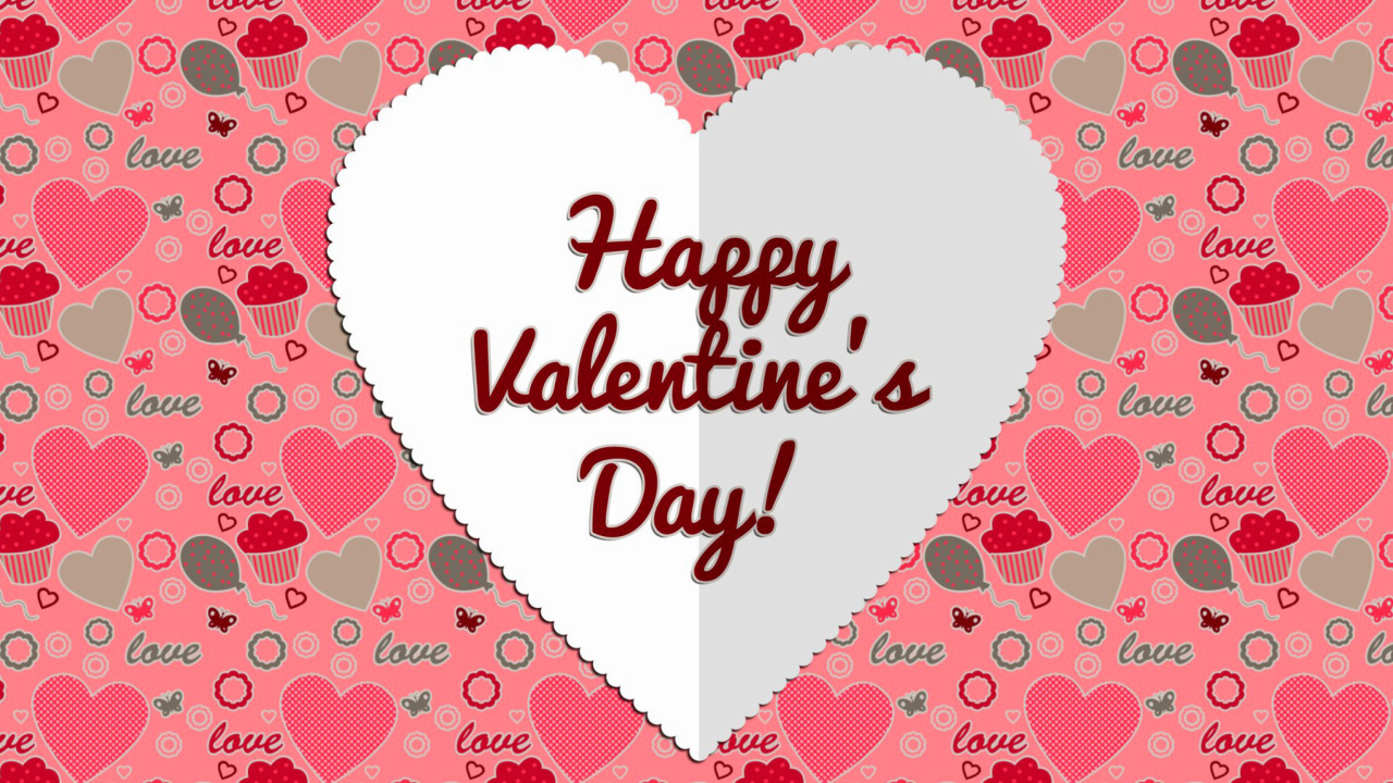 Fondo de pantalla Happy Valentine Day Greeting 1280x720