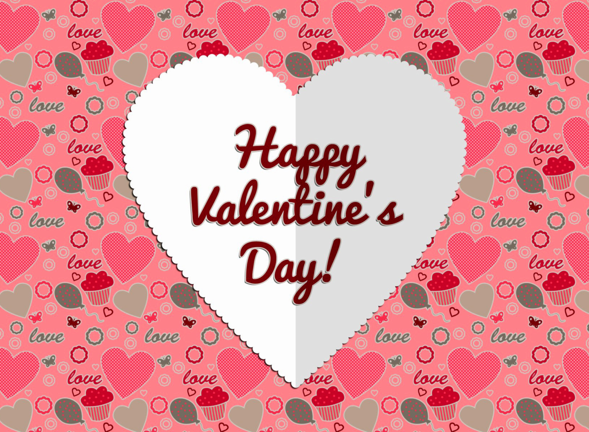 Fondo de pantalla Happy Valentine Day Greeting 1920x1408