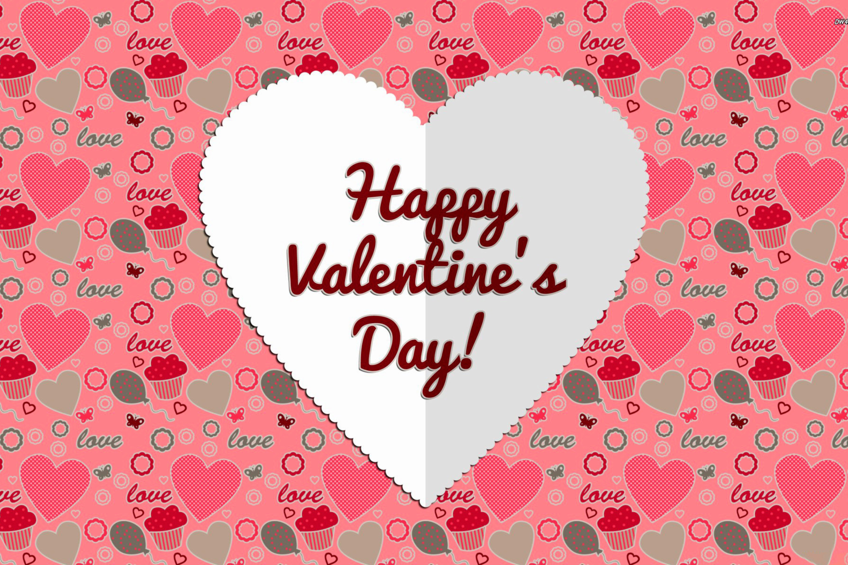 Happy Valentine Day Greeting wallpaper 2880x1920