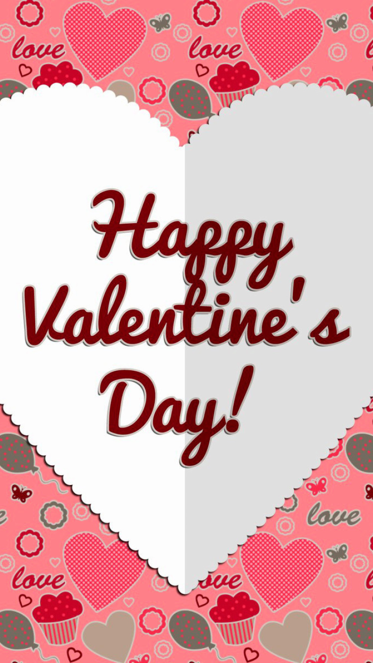Happy Valentine Day Greeting wallpaper 750x1334