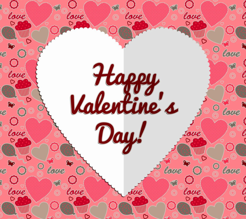 Das Happy Valentine Day Greeting Wallpaper 960x854