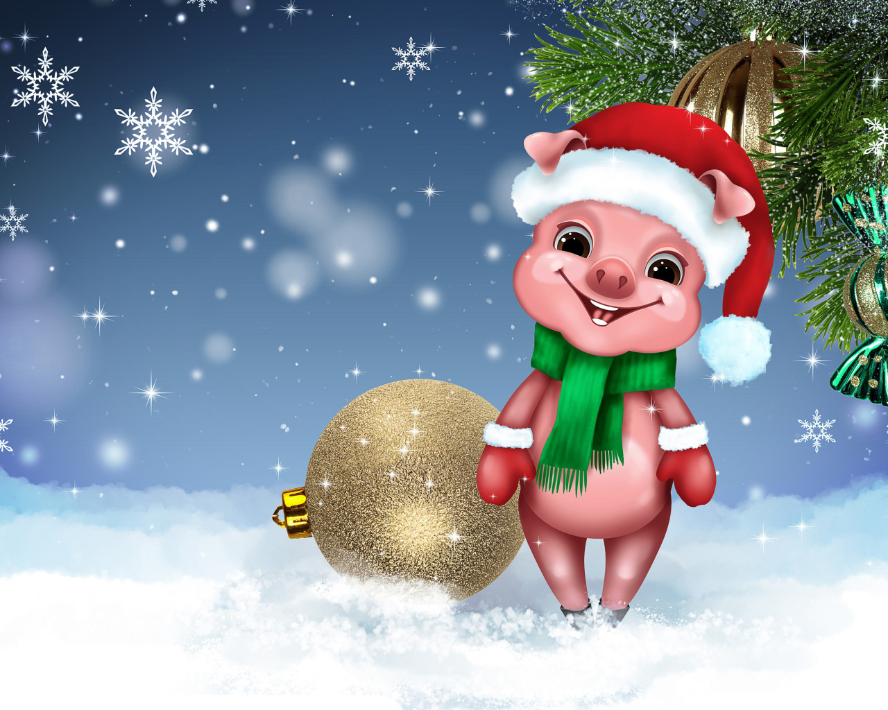 Das 2019 Pig New Year Chinese Astrology Wallpaper 1280x1024