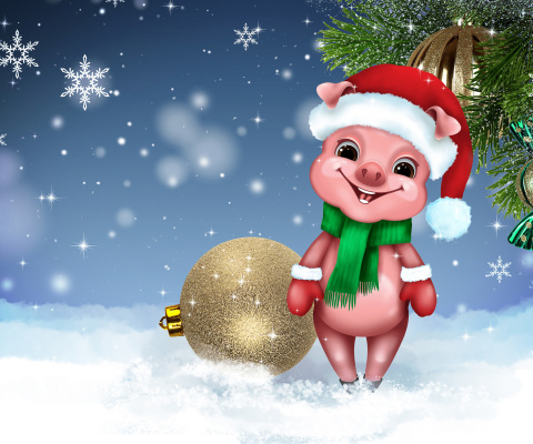 Das 2019 Pig New Year Chinese Astrology Wallpaper 480x400