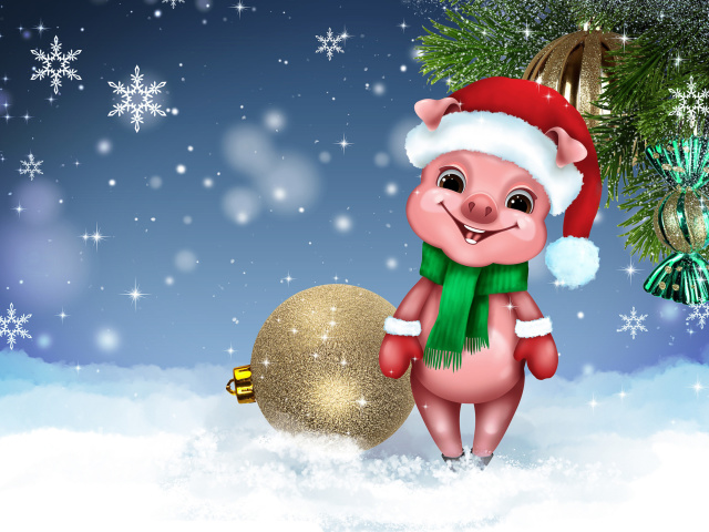 2019 Pig New Year Chinese Astrology wallpaper 640x480