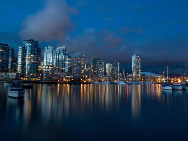 Das Vancouver Night Wallpaper 640x480