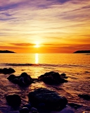 Обои Golden Sunrise Beach 128x160