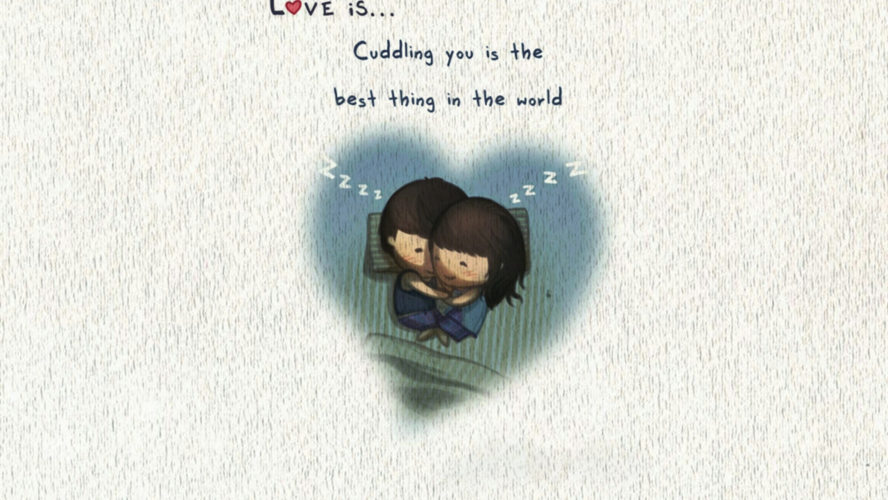 Love Is Cuddling wallpaper 1280x720