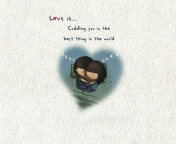 Das Love Is Cuddling Wallpaper 176x144