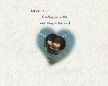 Love Is Cuddling wallpaper 220x176
