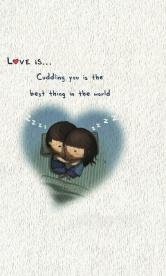 Обои Love Is Cuddling 240x400