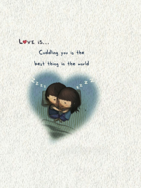 Fondo de pantalla Love Is Cuddling 480x640