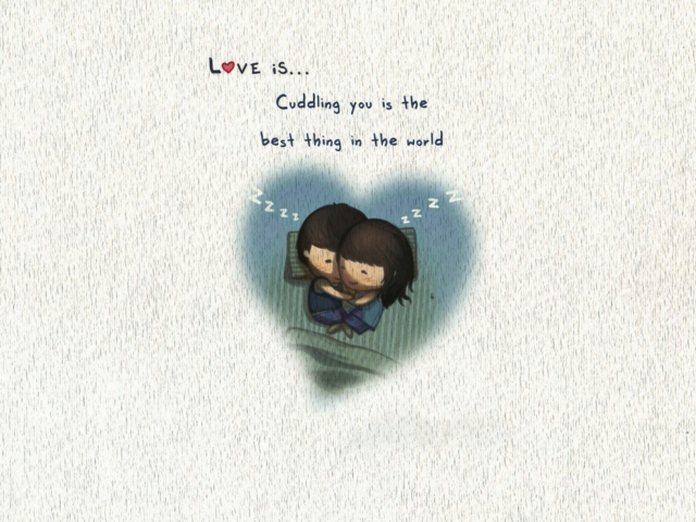 Das Love Is Cuddling Wallpaper 640x480