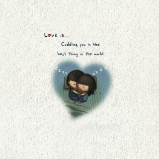 Love Is Cuddling - Obrázkek zdarma pro iPad Air