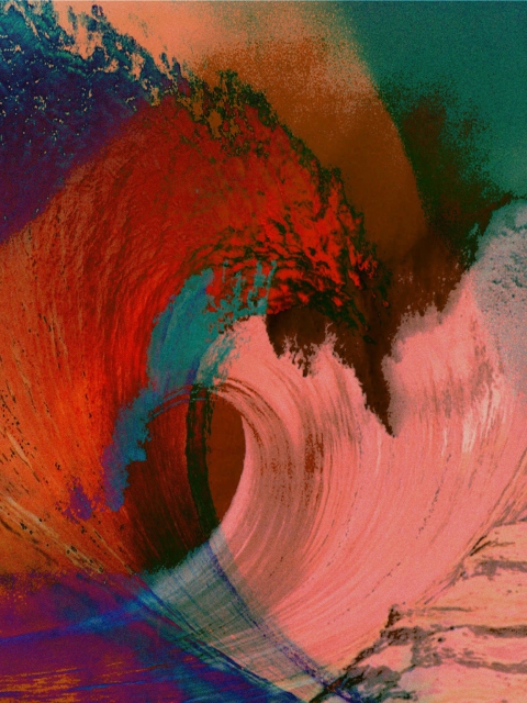 Fondo de pantalla Colorful Waves 480x640
