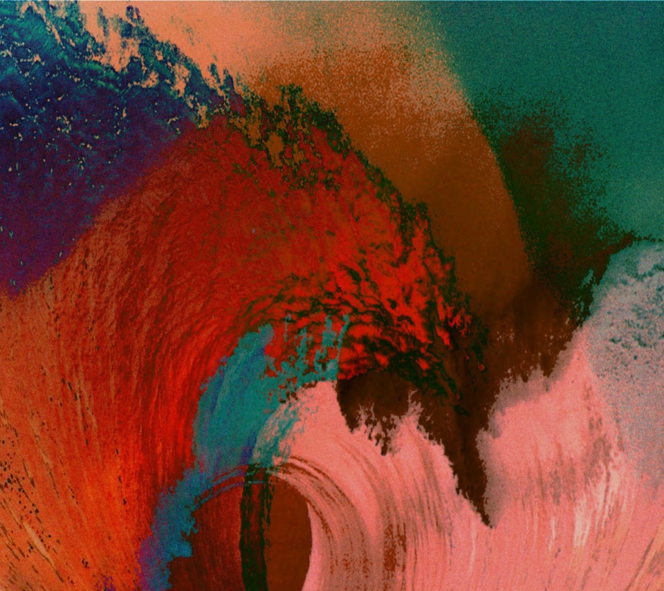 Das Colorful Waves Wallpaper 960x854