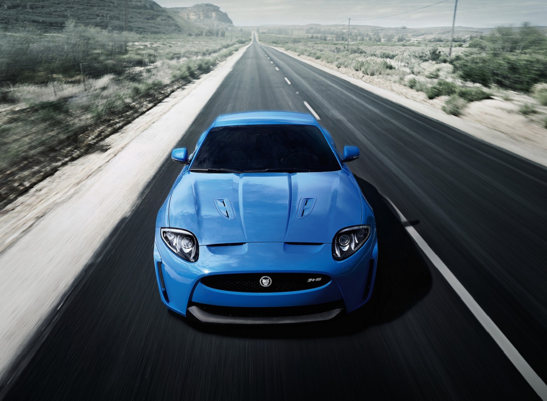 Das Blue Jaguar Xk R 2012 Wallpaper 1920x1408