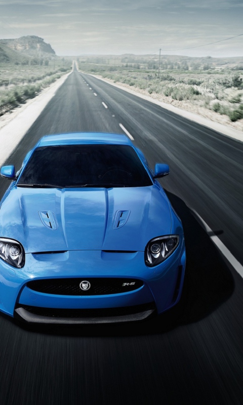 Blue Jaguar Xk R 2012 screenshot #1 480x800