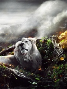 Fondo de pantalla Lion Art 132x176