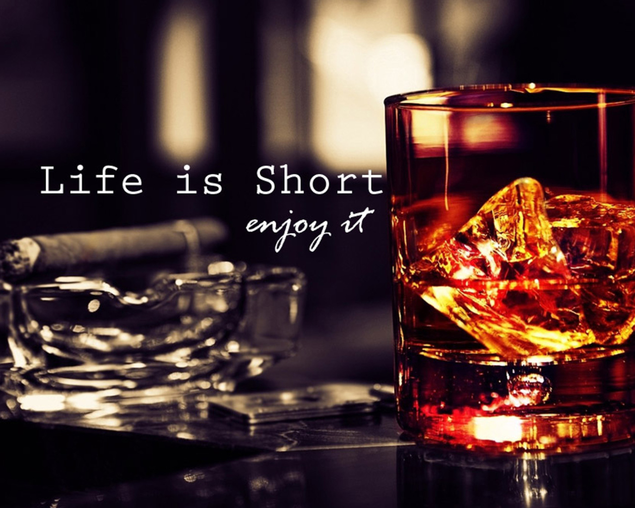 Обои Life is short, so enjoy it 1280x1024