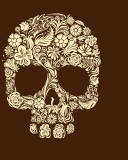 Screenshot №1 pro téma Floral Design Skull 128x160