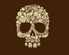 Fondo de pantalla Floral Design Skull 220x176