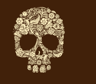 Floral Design Skull - Obrázkek zdarma pro 128x128