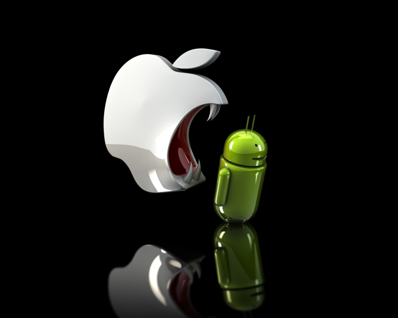 Обои Apple Against Android 1280x1024