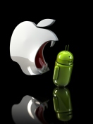 Обои Apple Against Android 132x176