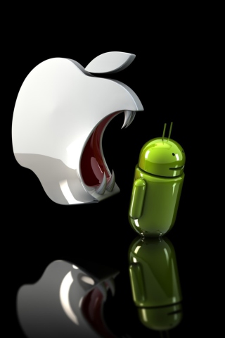 Das Apple Against Android Wallpaper 320x480