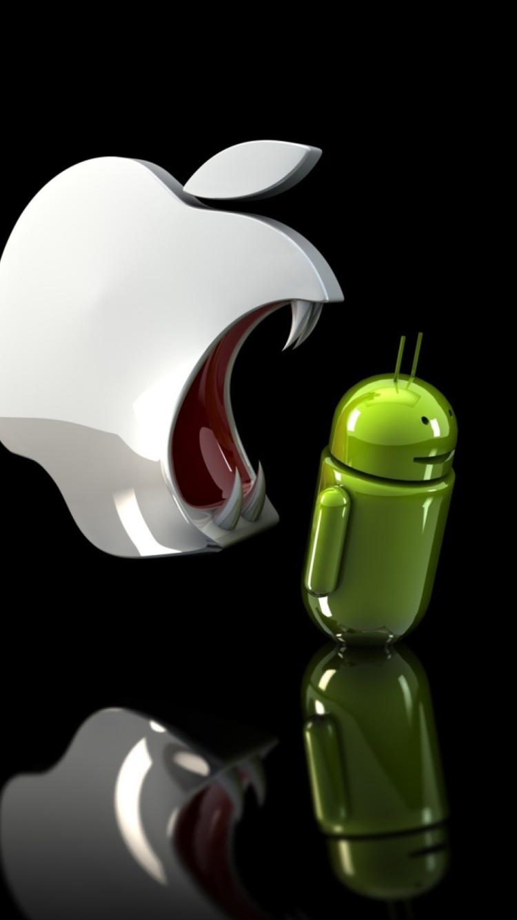 Das Apple Against Android Wallpaper 750x1334