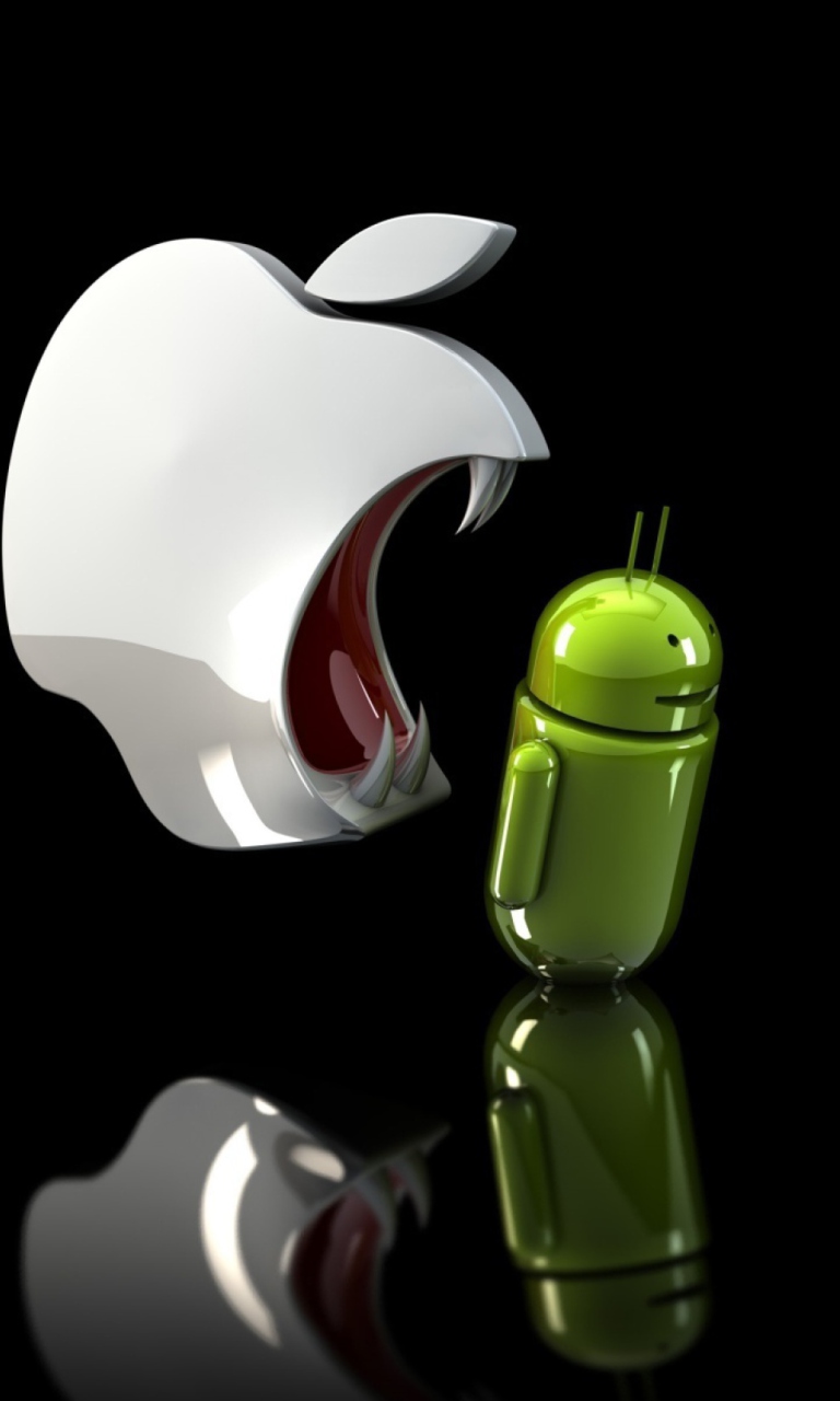 Das Apple Against Android Wallpaper 768x1280