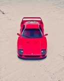 Red Ferrari F40 Top Angle screenshot #1 128x160