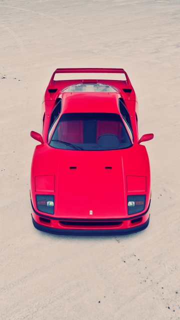 Red Ferrari F40 Top Angle wallpaper 360x640