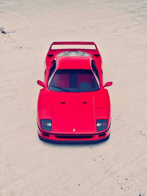 Red Ferrari F40 Top Angle screenshot #1 480x640