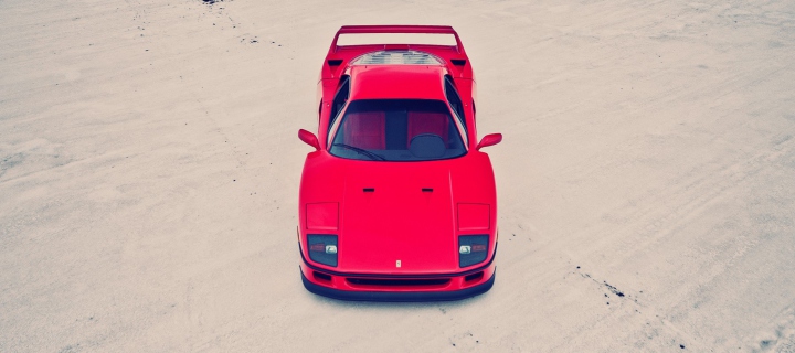 Screenshot №1 pro téma Red Ferrari F40 Top Angle 720x320