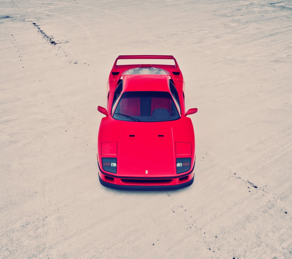 Fondo de pantalla Red Ferrari F40 Top Angle 960x854
