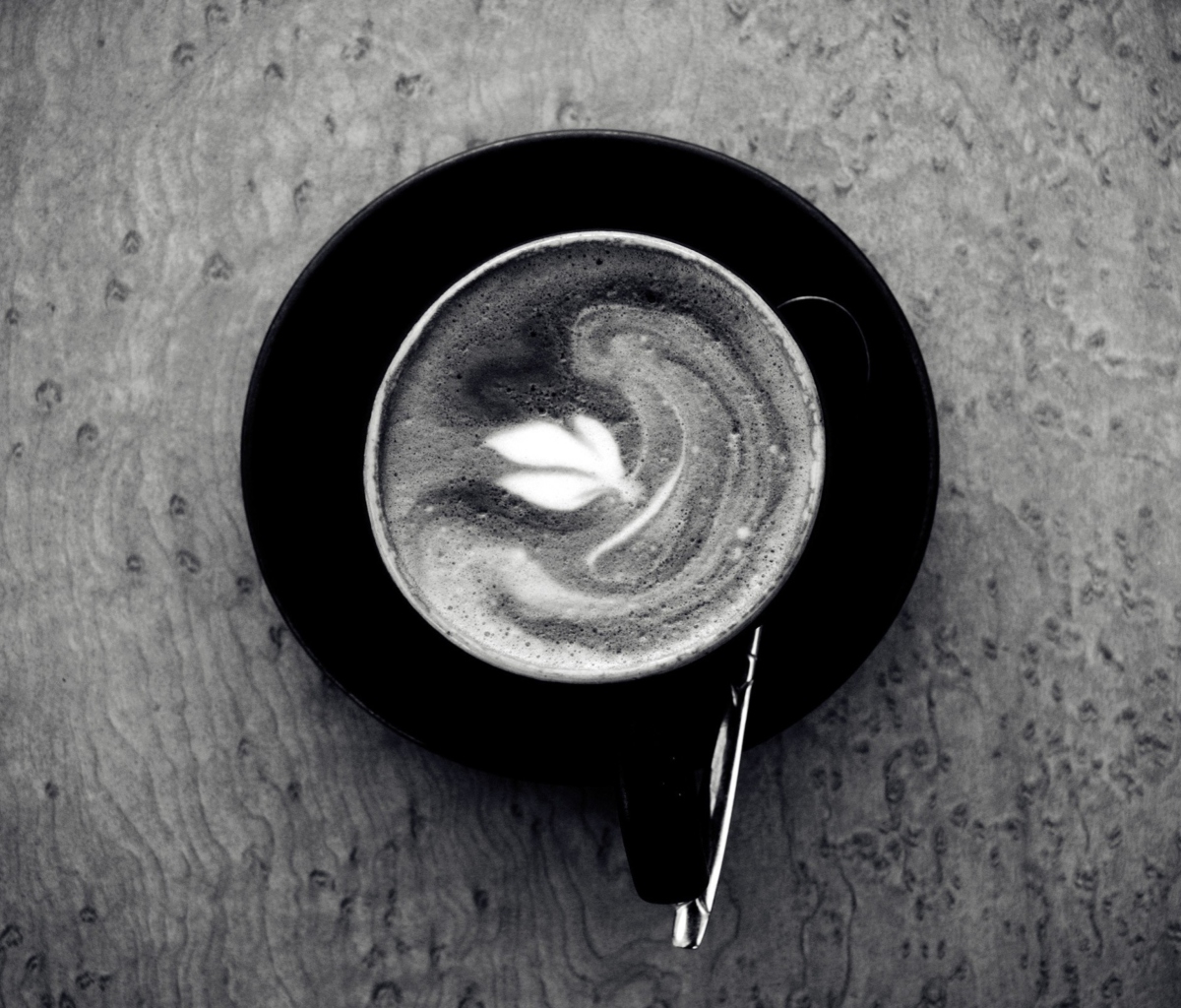 Обои Black And White Coffee Cup 1200x1024