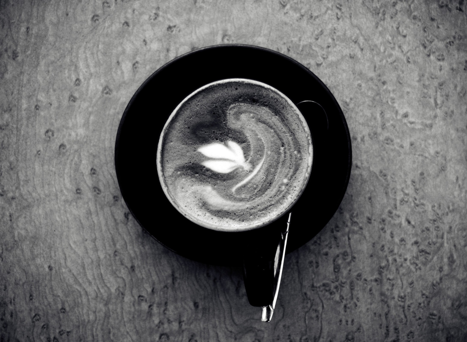 Обои Black And White Coffee Cup 1920x1408