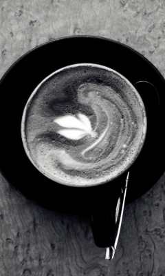 Black And White Coffee Cup screenshot #1 240x400