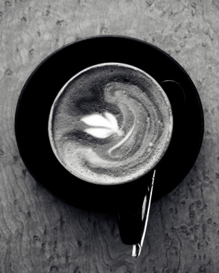 Black And White Coffee Cup - Fondos de pantalla gratis para 320x480