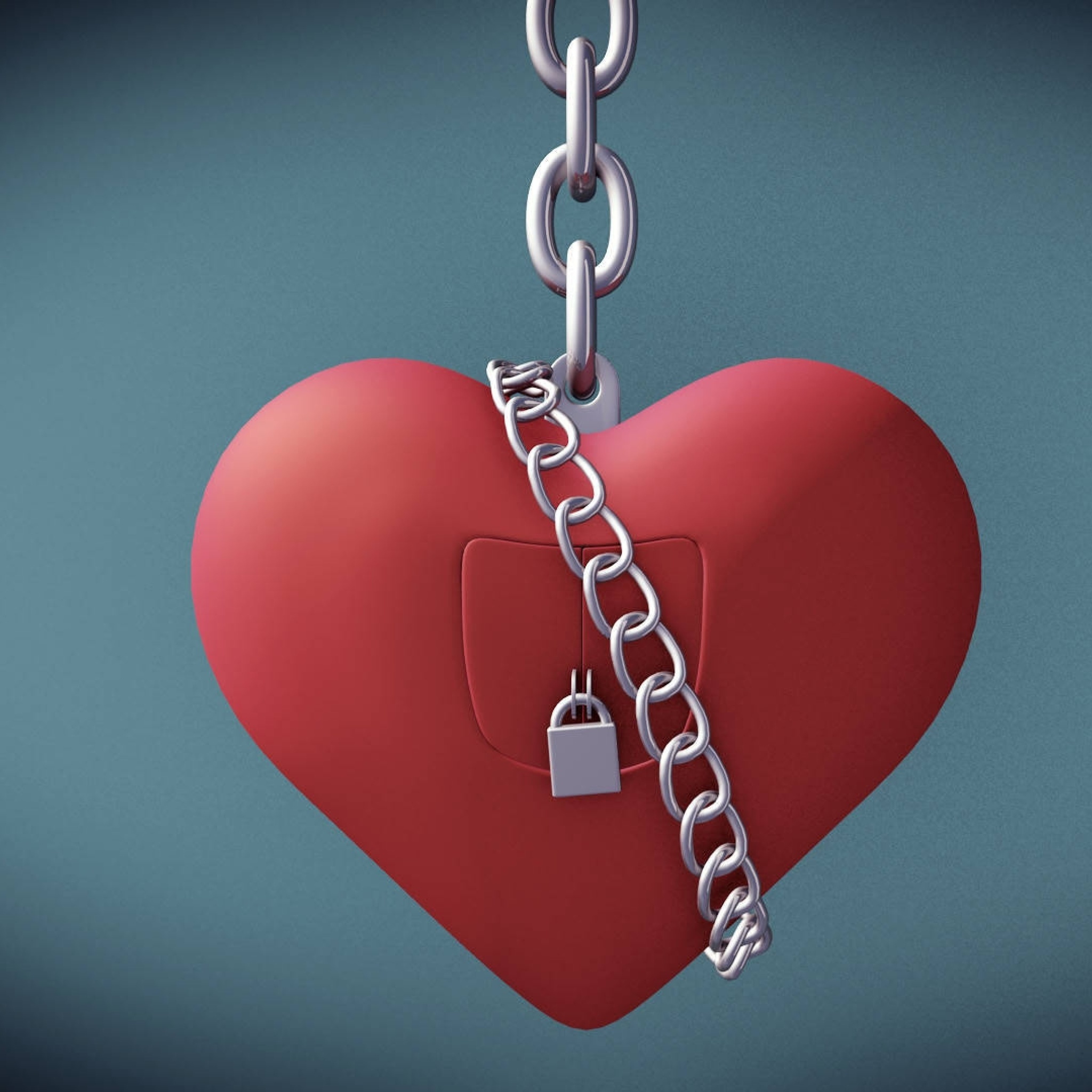 Heart with lock wallpaper 2048x2048