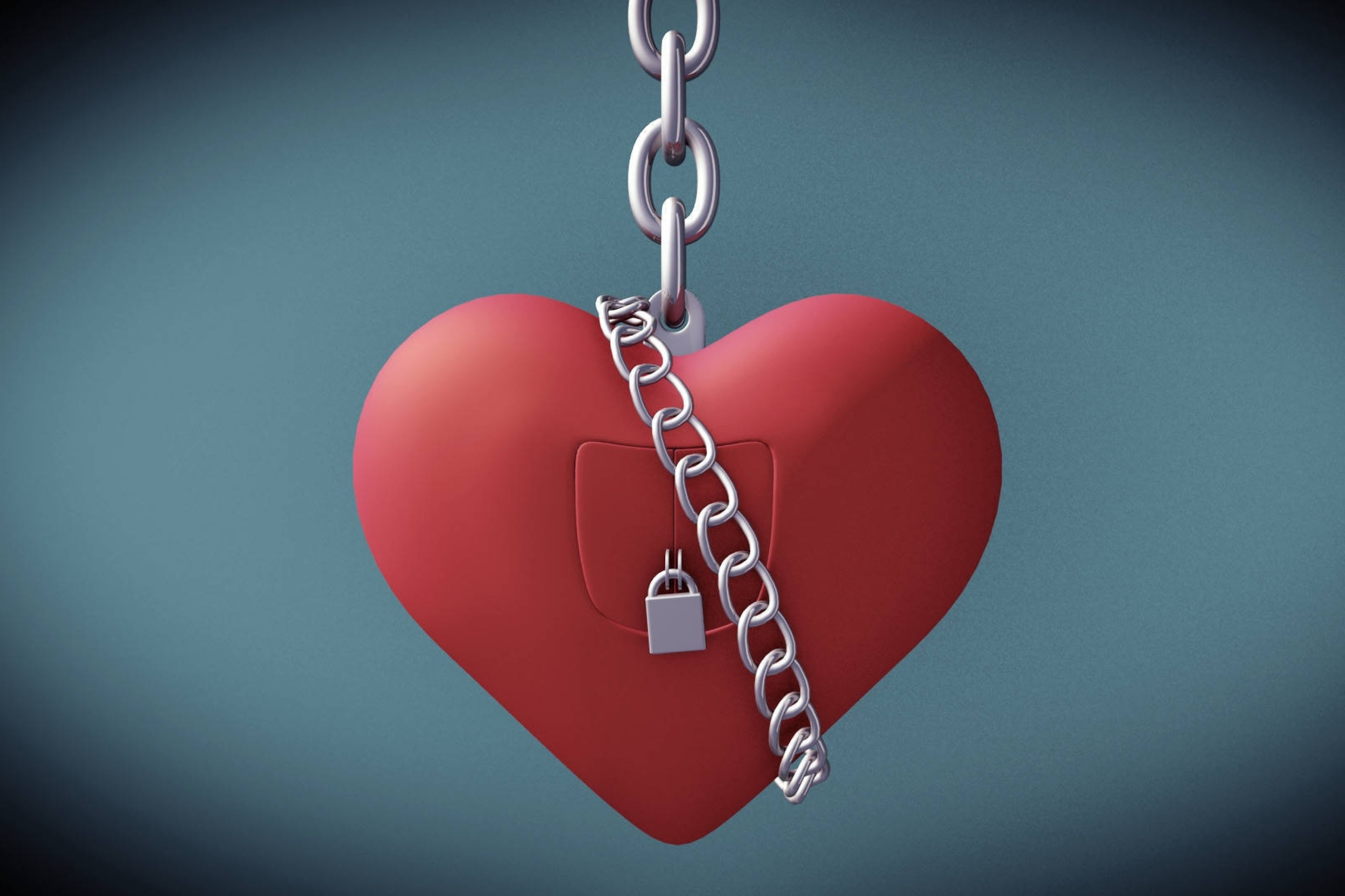 Обои Heart with lock 2880x1920