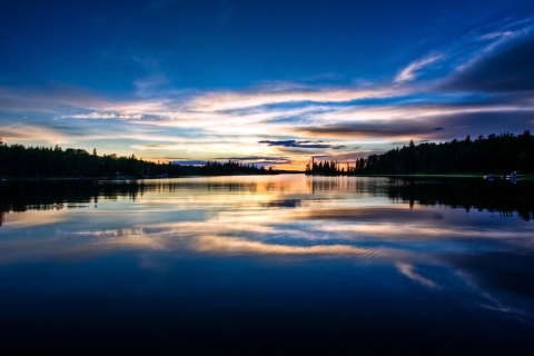 Private Dock Sunset wallpaper 480x320