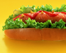 Das Delicious Hotdog Wallpaper 220x176