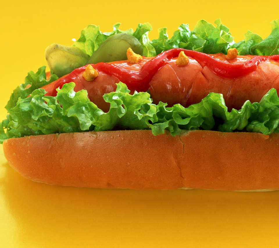 Das Delicious Hotdog Wallpaper 960x854