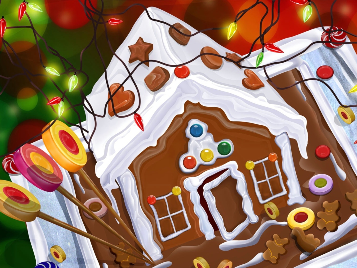 Das Chocolate Christmas Cake Wallpaper 1152x864