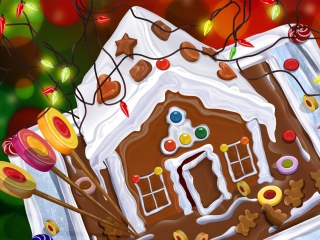 Das Chocolate Christmas Cake Wallpaper 320x240