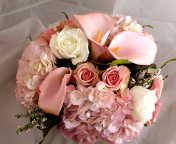 Fondo de pantalla White Roses Bouquet 176x144