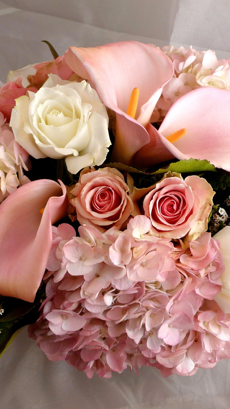 Screenshot №1 pro téma White Roses Bouquet 750x1334