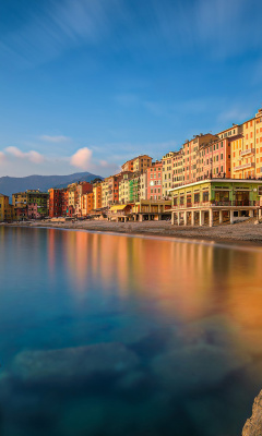 Camogli City in Portofino wallpaper 240x400